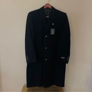 Ralph Lauren Wool/Cashmere Elegant Black Overcoat